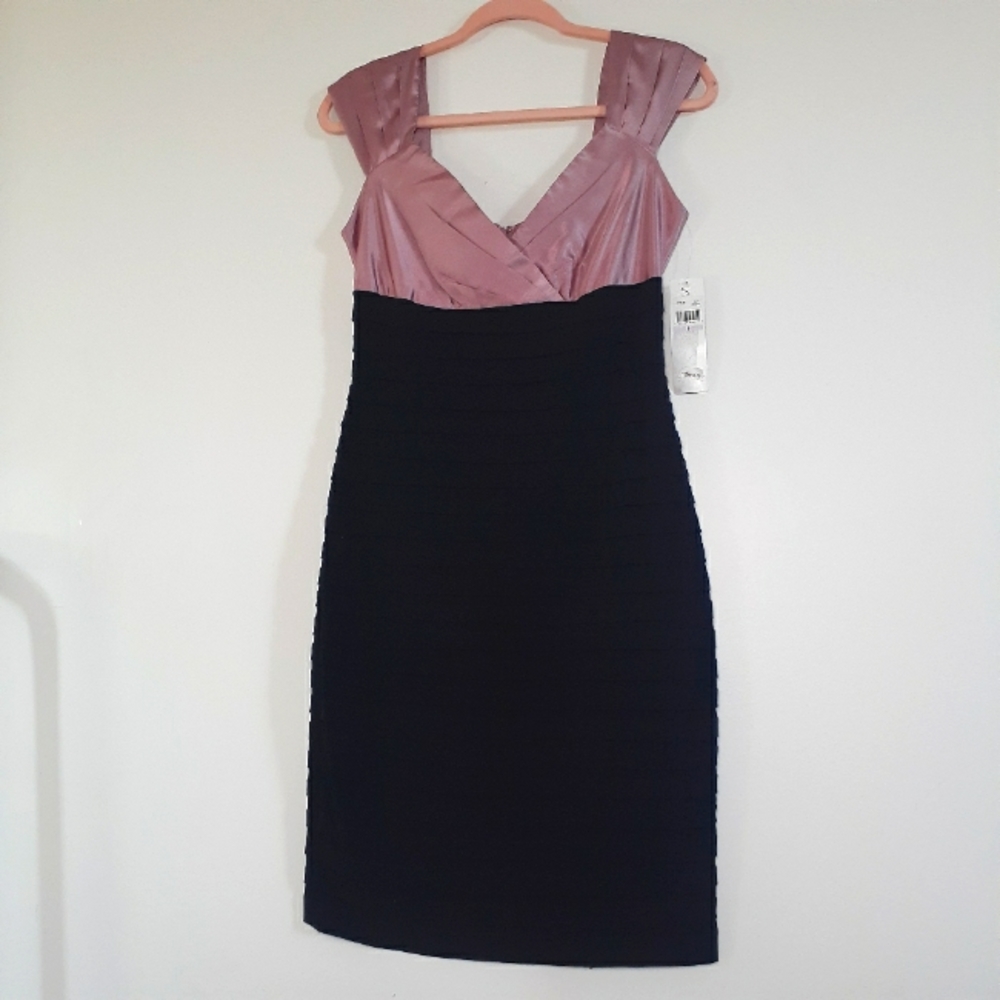LONDON TIMES NWT Black & Orchid Cocktail dress size 6